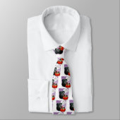 Pug (zwart) Halloween Snoep Stropdas (Gebonden)