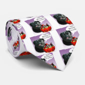 Pug (zwart) Halloween Snoep Stropdas (Opgerold)