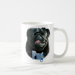 Pug (zwart) Naam Koffiemok
