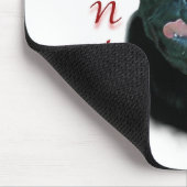 Pug (zwart) Santa Paws Muismat (Hoek)