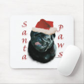 Pug (zwart) Santa Paws Muismat (Met muis)