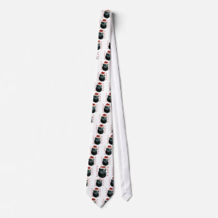 Pug (zwart) Santa Paws Stropdas