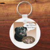 Pug (zwart) Turkije Sleutelhanger (Voorkant)