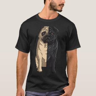 Pug Zwart-wit Pug Yin Yang T-shirt