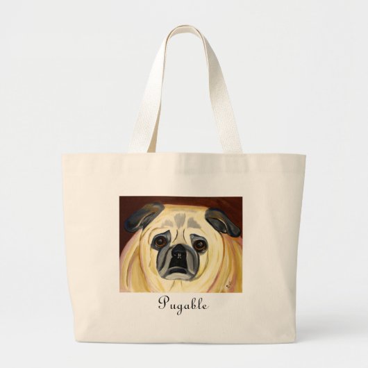 Pugable Grote Tote Bag (Voorkant)