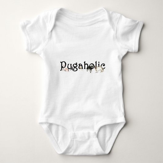 Pugaholic Baby Bodysuit (Voorkant)