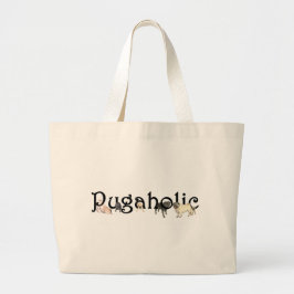 Pugaholic Grote Tote Bag