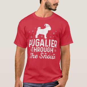 PUGALIER door sneeuw Funny Kerstmis Nieuwjaar T-shirt