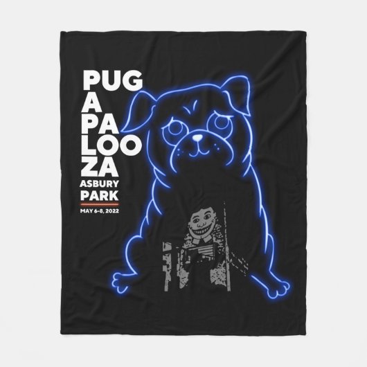Pugapalooza Asbury Park 2022 Blanket Fleece Deken (Voorkant)