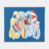 Pugapalooza Asbury Park 2023 Fleece Blanket (Voorkant (Horizontaal))