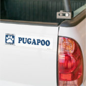 Pugapoo Blue Bumpersticker (Op Truck)