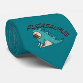 Pugasaurus Groen Tiedas Stropdas (Opgerold)