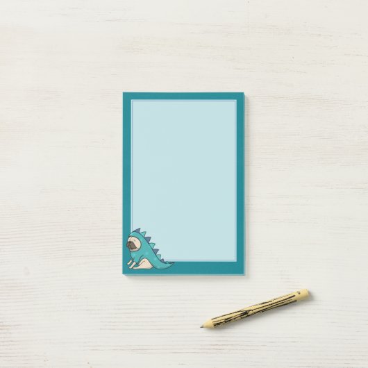 Pugasaurus is "Gedaan" Post-it® Notes (Op bureau)