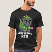 Pugasaurus T Rex Pug Dinosaur Costume Funny Dog Lo T-shirt (Voorkant)
