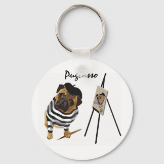 Pugcasso-Sleutelhanger Sleutelhanger