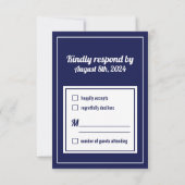 Puget Sound  Map Wedding RSVP Kaart (Achterkant)