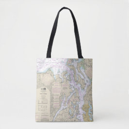 Puget Sound Nautische Grafiek 18440 Tote Bag