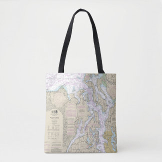 Puget Sound Nautische Grafiek 18440 Tote Bag