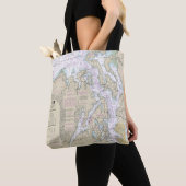 Puget Sound Nautische Grafiek 18440 Tote Bag (Dichtbij)