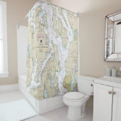 Puget Sound-Northern Part nautische kaart 18441 Douchegordijn (In situ)