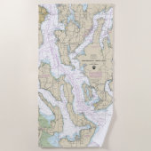 Puget Sound-Northern Part nautische kaart 18441 Strandlaken (Voorkant)