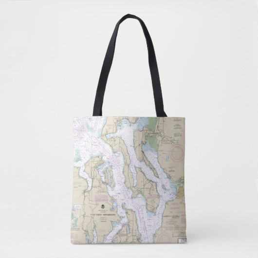 Puget Sound-Northern Part nautische kaart 18441 Tote Bag (Voorkant)