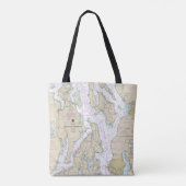 Puget Sound-Northern Part nautische kaart 18441 Tote Bag (Achterkant)