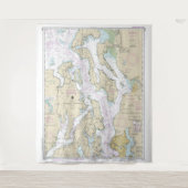Puget Sound-Northern Part nautische kaart 18441 Wandkleed (Voorkant)
