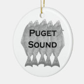 Puget Sound Pacific Halibut Keramisch Ornament (Links)