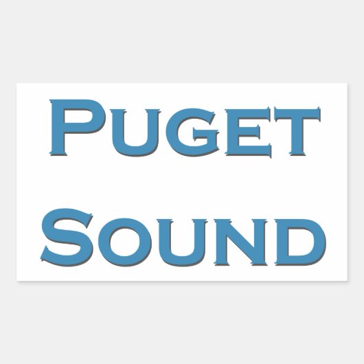 Puget Sound Rechthoekige Sticker (Voorkant)
