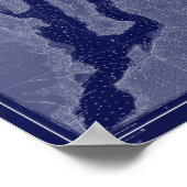 Puget Sound Seattle WA Map Nautical Chart Blue Art Poster (Hoek)