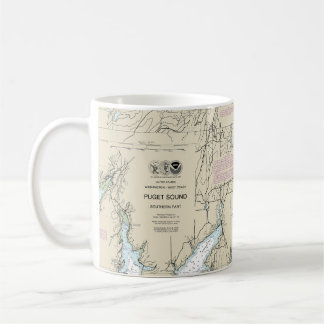 Puget Sound Southern Part Nautische kaart 18448 Koffiemok