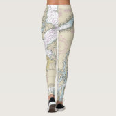 Puget Sound Southern Part Nautische kaart 18448 Leggings (Achterkant)