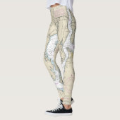 Puget Sound Southern Part Nautische kaart 18448 Leggings (Links)