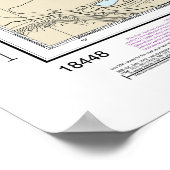 Puget Sound Southern Part Nautische kaart 18448 Poster (Hoek)