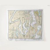 Puget Sound Southern Part Nautische kaart 18448 Wandkleed (Voorkant (horizontaal))