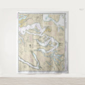 Puget Sound Southern Part Nautische kaart 18448 Wandkleed (Voorkant)