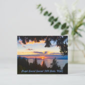 Puget Sound Sunset-briefkaart Briefkaart (Staand voorkant)