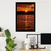 Puget Sound Sunset Poster (Thuiskantoor)