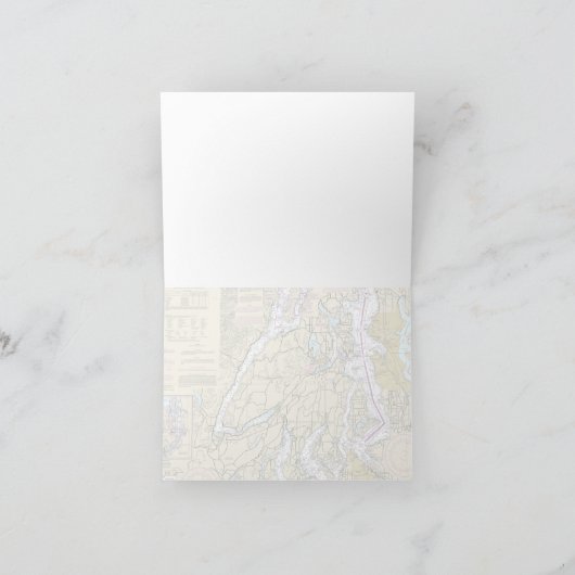 Puget Sound WA Nautical Chart Boater Kaart (Binnen)