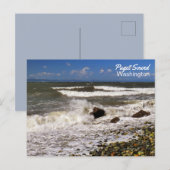 Puget Sound Washington Beach Foto Briefkaart (Voorkant / Achterkant)