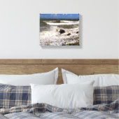 Puget Sound Washington Rocky Beach Waves Foto Canvas Afdruk (Insitu (Slaapkamer))