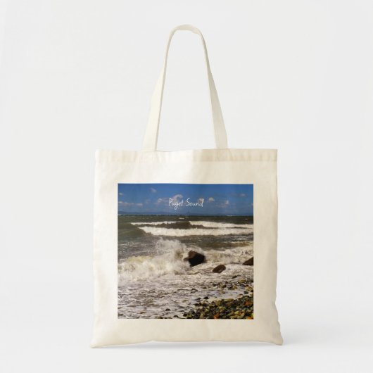 Puget Sound Waves Seascape Photo Tote Bag (Voorkant)