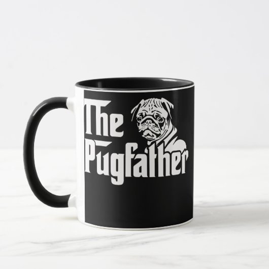 Pugfather Pug Vaderdag Gift Pug Mok (Links)
