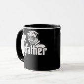 Pugfather Pug Vaderdag Gift Pug Mok (Voorkant links)