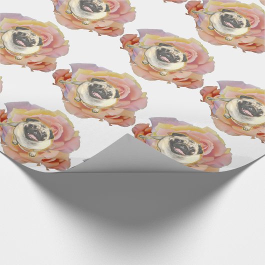 PugFlower Cadeaupapier (Hoek)