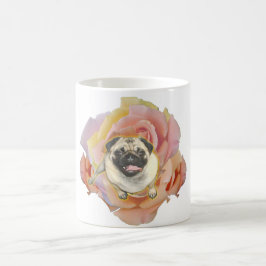 PugFlower Ceramic Coffee Mok