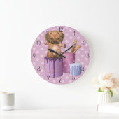 Puggelpupil in schilderpot grote klok (Huis)