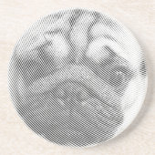 Puggengezicht Zandsteen Onderzetter (Voorkant)