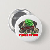 Puggerd peuk ronde button 5,7 cm (Voorkant /achterkant)